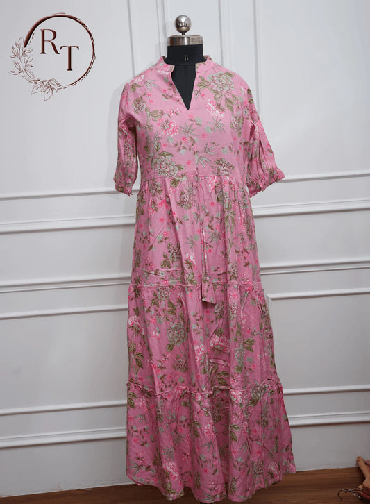 Pink Cotton Kurti