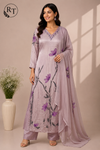 Lavender Haze – Premium Chinon A Line Suit Set (RT1138)
