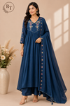 Midnight Bloom Empire Cut Mull Cotton Set (RT1085)
