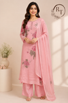 Petal Mosaic – Premium Chinon A-Line Suit Set (RT1115)