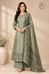 Sage Green Woven Benaras 3-Piece Suit Set (RT1502)