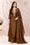 Cocoa Elegance – Premium HO A-Line 3 Piece Suit Set (RT1600)