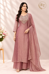 Pink Mauve Grace – Premium Salsa A-Line 3 Piece Suit Set (RT1596)