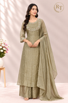 Olive Aura Miraci A-Line 3 Piece Suit Set (RT1624)