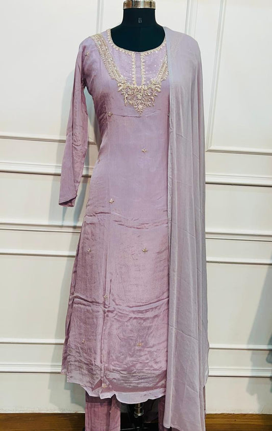 Lavender Grace Chinon Kurta Set (RT 2010)