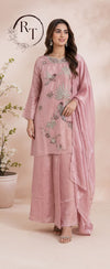 Designer Pink Shimmer Palazzo Suit Set (RT 2007)