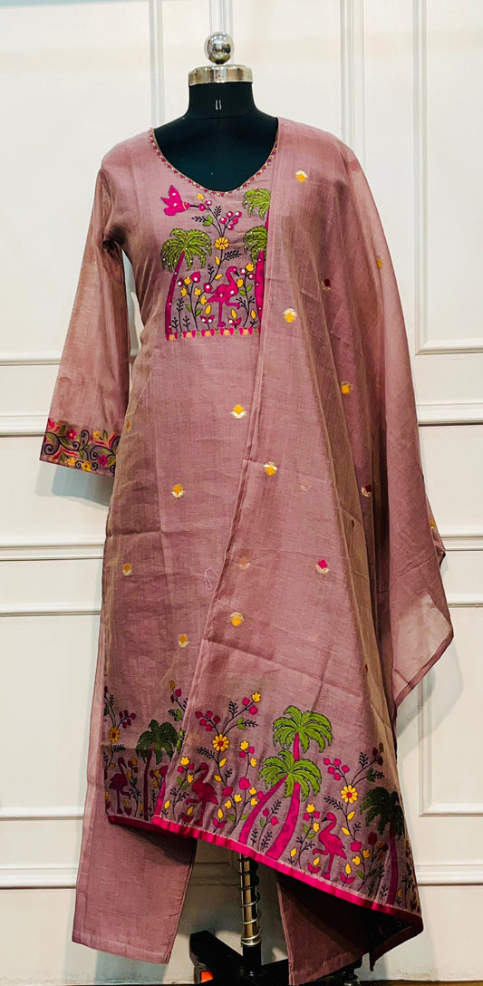 Rose Tropicana Jamdani Suit Set (RT1057)