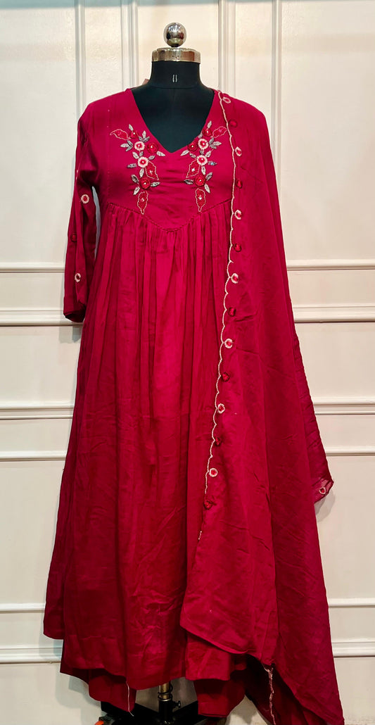 Rani Blossom Empire Cut Mull Cotton Set (RT1083)