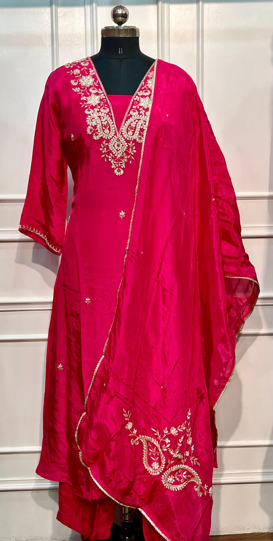 Rose Radiance HO Embroidered A-Line Suit Set (RT1087)