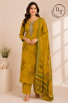Golden Fern Chinon Printed Straight Cut Suit Set (RT1104)