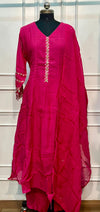 Pink Designer Anarkali Suit Set (L, XL, XXL)