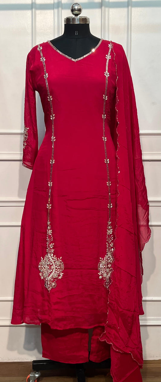 Roselle Grace Premium Chinon A-Line Suit Set (RT1197)