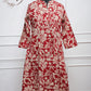 Red Printed Cotton Kurti