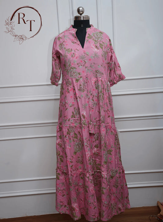 Pink Cotton Kurti