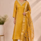 Mustard Glow Shimmer Ethnic 3pc Set   (RT 1005)