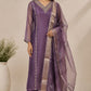 Mauve Radiance Shimmer Kurta 3pc Set   (RT 1004)