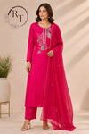 Rani Pink Festive Dola Silk 3pcSet  (RT 1010)
