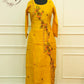 Mustard Yellow Floral Straight Cut 3 Piece Set
