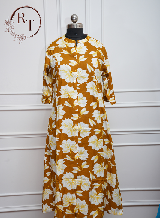 Mustard Sunshine Cotton Kurti