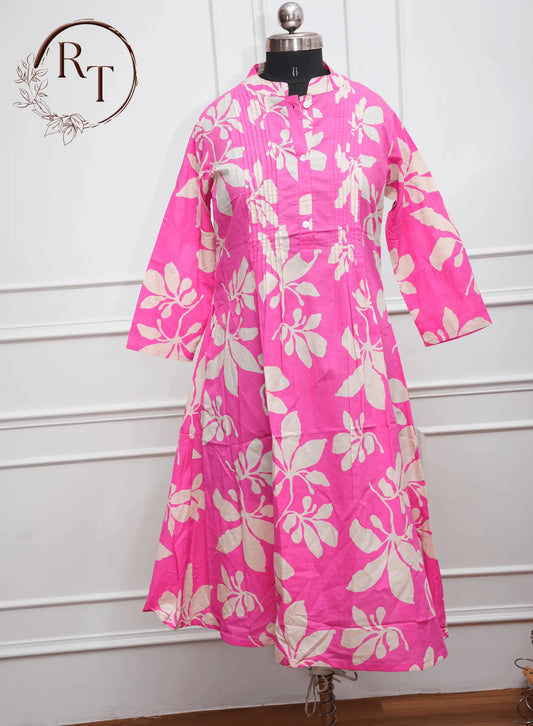 Rose Petal Cotton Kurti