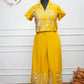 Yellow Cotton Short Kurti