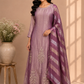 Mauve Royale Premium Salsa Embroidered Suit Set (RT1411)