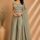 Sage Mist Salsa Embellished Palazzo Set (RT1263)