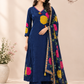Midnight Bloom – A-Line Butter Crepe 3 Piece Suit Set (RT1430)