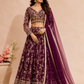 Wine Royale Banarasi Embroidered Lehenga Set (RT1290)