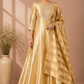 Golden Glow Embroidered Salsa Kurta Set with Striped Dupatta (RT1310)