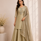 Olive Champagne Royale Embroidered Salsa Palazzo Suit Set (RT1308)