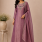 Mauve Bloom Embellished Premium Salsa Suit Set (RT1344)