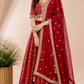 Royal Red A-Line Georgette Lehenga Set (RT1350)