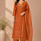 Amber Bloom A-Line Mull Cotton Suit Set (1360)