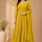Golden Meadow Straight-Cut Mull Chanderi Suit Set (RT1362)