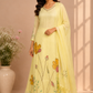 Sunshine Butterfly Premium Mull Chanderi Embroidered Suit Set (RT1374)