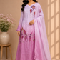 Blush Petal Premium Organza Embellished Suit Set (RT1416)