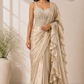 Champagne Georgette One Minute Ready-to-Wear Saree (RT1276)