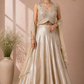 Regal Ivory Pearl Embroidered Jacquard Lehenga Choli with Sheer Embellished Dupatta (RT1284)