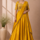 Regal Golden Mustard Embroidered Satin Lehenga Set with Draped Dupatta (RT1299)