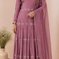 Mauve Royale Premium Chinon Embroidered Anarkali Set (RT1174)