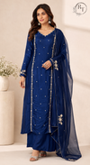 Midnight Blue Radiance Premium HO A-Line Suit Set (RT1177)