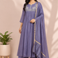 Lavender Haze Premium Mull Chanderi A-Line Suit Set (RT1186)