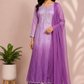 Orchid Ombre Premium Chinon Embroidered A-Line Suit Set (RT1190)