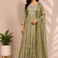 Sage Elegance Premium Chinon Embroidered Anarkali Suit Set (RT1191)