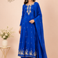 Blue Symphony Chinon Embroidered Anarkali Set (RT1208)