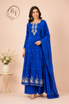 Blue Symphony Chinon Embroidered Anarkali Set (RT1208)