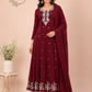 Ruby Vine Chinon Embroidered Anarkali Set (RT1209)