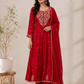 Crimson Grace Premium Chinon Anarkali Suit Set (RT1210)
