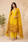 Sunshine Bloom Butter Crepe Cape Suit Set (RT1215)